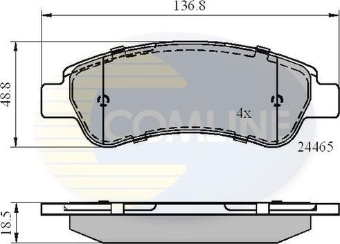 Comline CBP01604 - Bremžu uzliku kompl., Disku bremzes ps1.lv