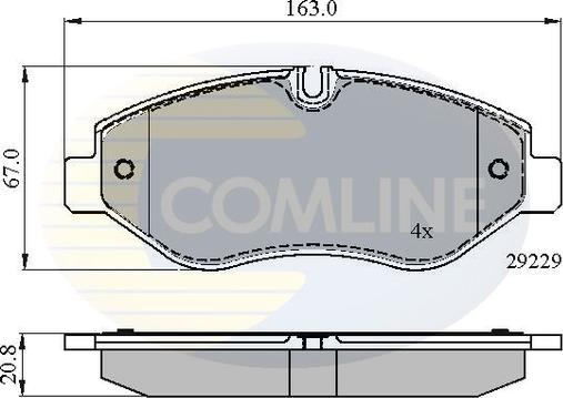 Comline CBP01616 - Bremžu uzliku kompl., Disku bremzes ps1.lv