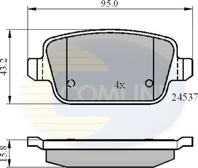 Comline CBP01610 - Bremžu uzliku kompl., Disku bremzes ps1.lv