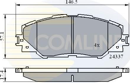 Comline CBP01625 - Bremžu uzliku kompl., Disku bremzes ps1.lv