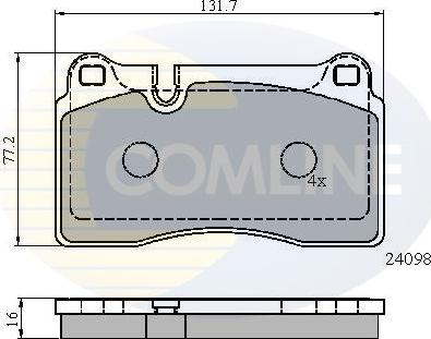 Comline CBP01626 - Bremžu uzliku kompl., Disku bremzes ps1.lv