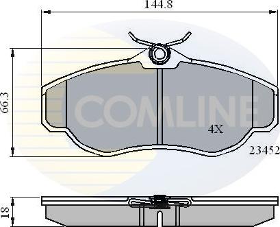 Comline CBP0162 - Bremžu uzliku kompl., Disku bremzes ps1.lv