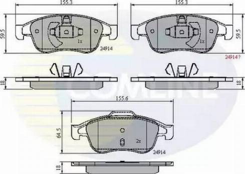 Comline CBP01677 - Bremžu uzliku kompl., Disku bremzes ps1.lv