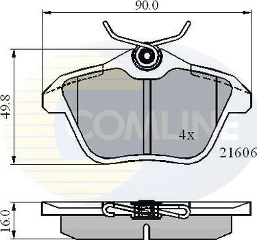 Comline CBP01095 - Bremžu uzliku kompl., Disku bremzes ps1.lv