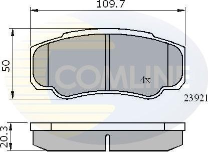 Comline CBP01042 - Bremžu uzliku kompl., Disku bremzes ps1.lv