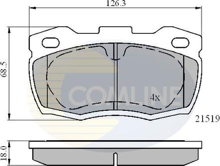 Comline CBP01052 - Bremžu uzliku kompl., Disku bremzes ps1.lv