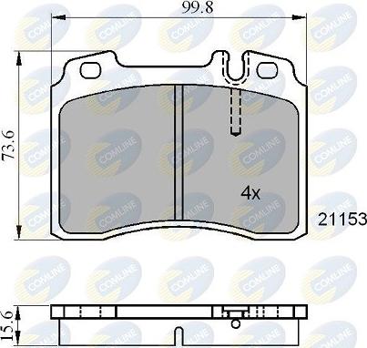 Comline CBP01006 - Bremžu uzliku kompl., Disku bremzes ps1.lv