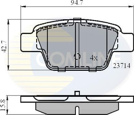 Comline CBP01039 - Bremžu uzliku kompl., Disku bremzes ps1.lv