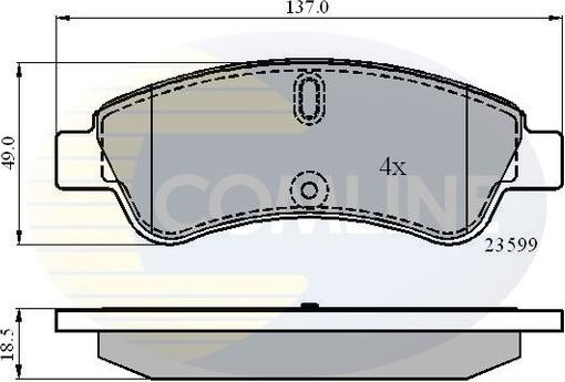 Comline CBP01033 - Bremžu uzliku kompl., Disku bremzes ps1.lv