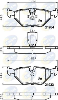 Comline CBP01024 - Bremžu uzliku kompl., Disku bremzes ps1.lv