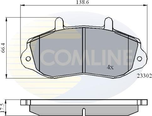 Comline CBP01021 - Bremžu uzliku kompl., Disku bremzes ps1.lv