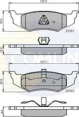 Comline CBP01100 - Bremžu uzliku kompl., Disku bremzes ps1.lv