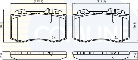 Comline CBP01117 - Bremžu uzliku kompl., Disku bremzes ps1.lv