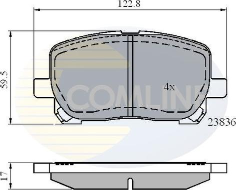 Comline CBP01132 - Bremžu uzliku kompl., Disku bremzes ps1.lv