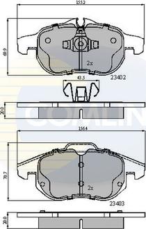 Comline CBP01137 - Bremžu uzliku kompl., Disku bremzes ps1.lv