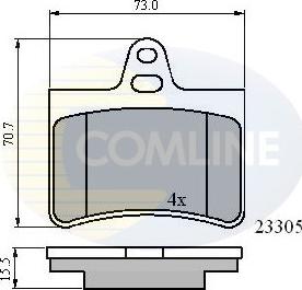 Comline CBP01122 - Bremžu uzliku kompl., Disku bremzes ps1.lv