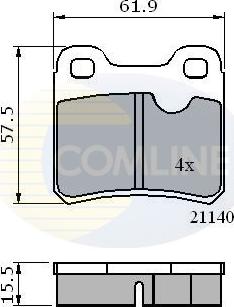 Comline CBP0117 - Bremžu uzliku kompl., Disku bremzes ps1.lv