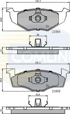 Comline CBP0180 - Bremžu uzliku kompl., Disku bremzes ps1.lv