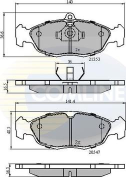 Comline CBP0134 - Bremžu uzliku kompl., Disku bremzes ps1.lv