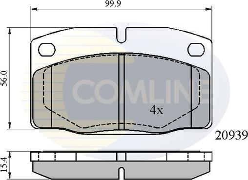 Comline CBP0135 - Bremžu uzliku kompl., Disku bremzes ps1.lv