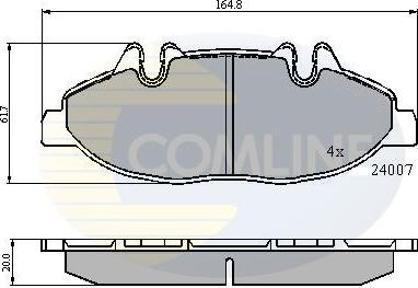 Comline CBP01305 - Bremžu uzliku kompl., Disku bremzes ps1.lv