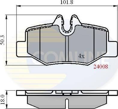 Comline CBP01306 - Bremžu uzliku kompl., Disku bremzes ps1.lv