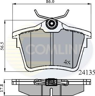 Comline CBP01252 - Bremžu uzliku kompl., Disku bremzes ps1.lv