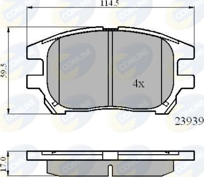 Comline CBP01212 - Bremžu uzliku kompl., Disku bremzes ps1.lv