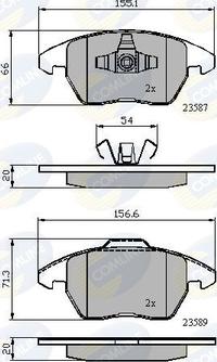 Comline CBP01224 - Bremžu uzliku kompl., Disku bremzes ps1.lv