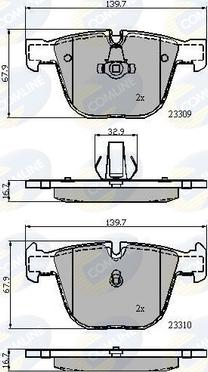 Comline CBP01794 - Bremžu uzliku kompl., Disku bremzes ps1.lv