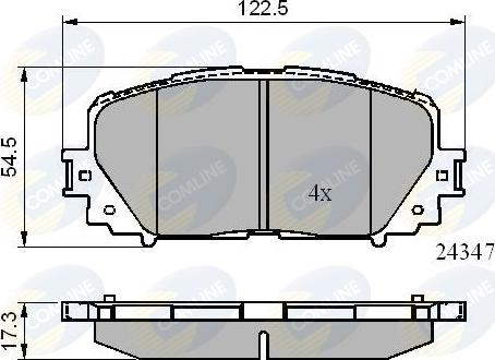 Comline CBP01767 - Bremžu uzliku kompl., Disku bremzes ps1.lv