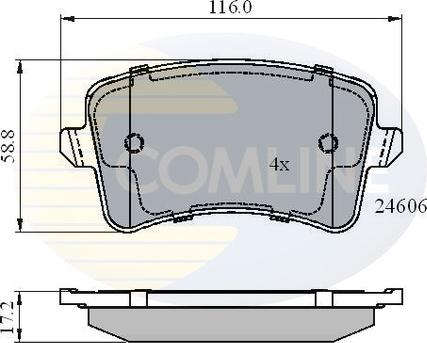 Comline CBP01709 - Bremžu uzliku kompl., Disku bremzes ps1.lv