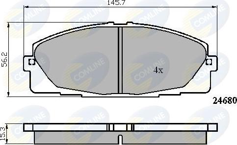 Comline CBP01706 - Bremžu uzliku kompl., Disku bremzes ps1.lv