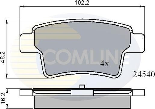 Comline CBP01713 - Bremžu uzliku kompl., Disku bremzes ps1.lv