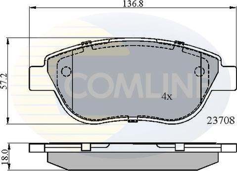 Comline CBP01783 - Bremžu uzliku kompl., Disku bremzes ps1.lv