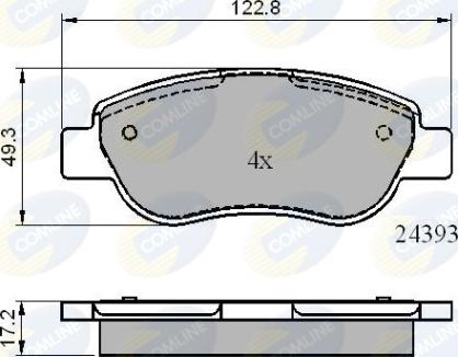 Comline CBP01738 - Bremžu uzliku kompl., Disku bremzes ps1.lv