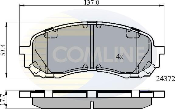 Comline CBP01778 - Bremžu uzliku kompl., Disku bremzes ps1.lv