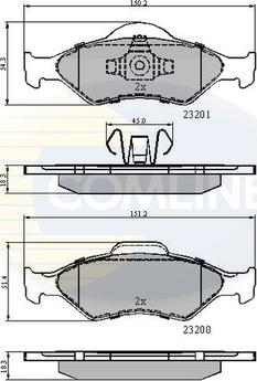 Comline CBP0899 - Bremžu uzliku kompl., Disku bremzes ps1.lv