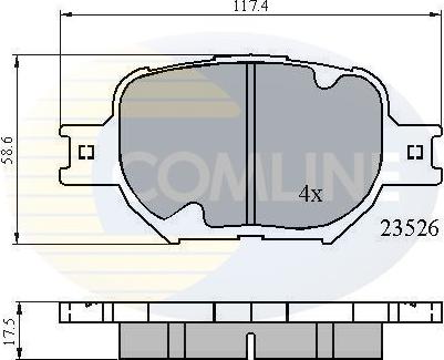 Comline CBP0896 - Bremžu uzliku kompl., Disku bremzes ps1.lv