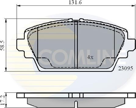 Comline CBP0802 - Bremžu uzliku kompl., Disku bremzes ps1.lv