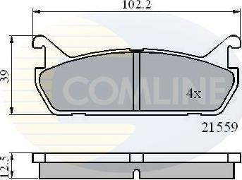 Comline CBP0875 - Bremžu uzliku kompl., Disku bremzes ps1.lv