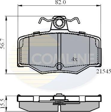 Comline CBP0878 - Bremžu uzliku kompl., Disku bremzes ps1.lv