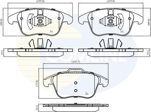 Comline CBP02441 - Bremžu uzliku kompl., Disku bremzes ps1.lv