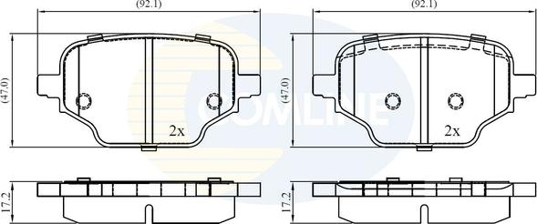 Comline CBP02453 - Bremžu uzliku kompl., Disku bremzes ps1.lv