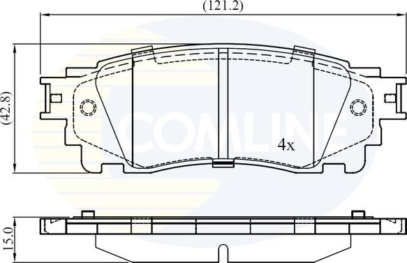 Comline CBP02460 - Bremžu uzliku kompl., Disku bremzes ps1.lv