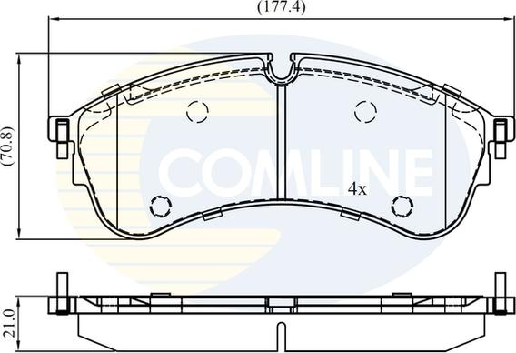 Comline CBP02400 - Bremžu uzliku kompl., Disku bremzes ps1.lv