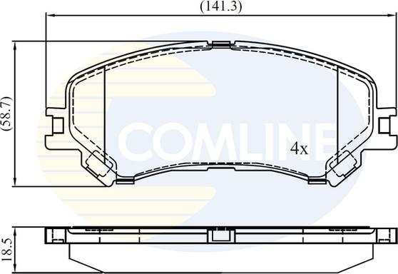 Comline CBP02423 - Bremžu uzliku kompl., Disku bremzes ps1.lv