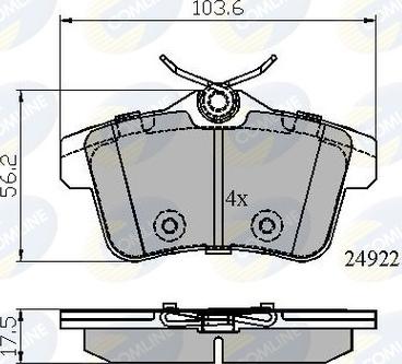 Comline CBP02045 - Bremžu uzliku kompl., Disku bremzes ps1.lv