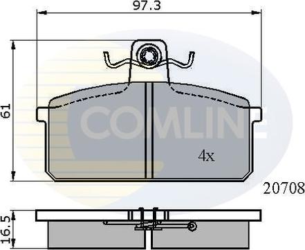 Comline CBP0204 - Bremžu uzliku kompl., Disku bremzes ps1.lv