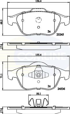 Comline CBP02020 - Bremžu uzliku kompl., Disku bremzes ps1.lv